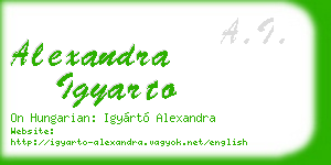 alexandra igyarto business card